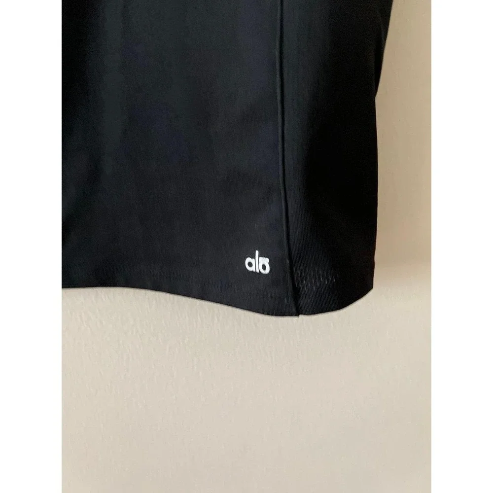 ALO Yoga Cool Fit Athletic Top Black Large